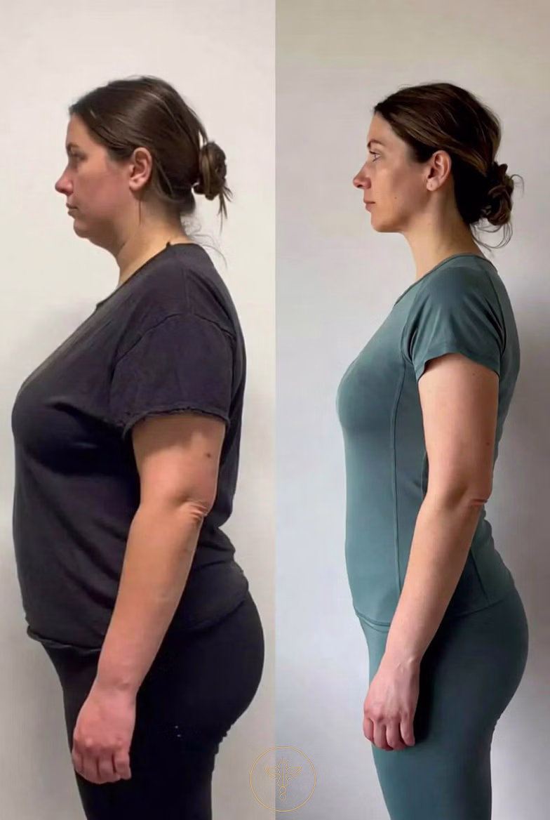 glp-1 weight loss female patient 4 before and after image - bodyloom wellness frisco